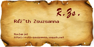 Róth Zsuzsanna névjegykártya