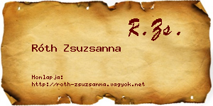 Róth Zsuzsanna névjegykártya
