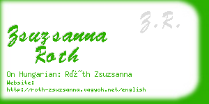 zsuzsanna roth business card